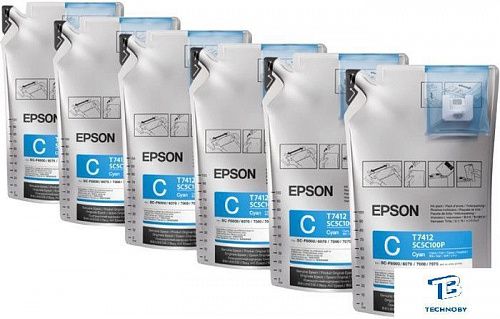 Картридж Epson C13T773240 T7732 голубой