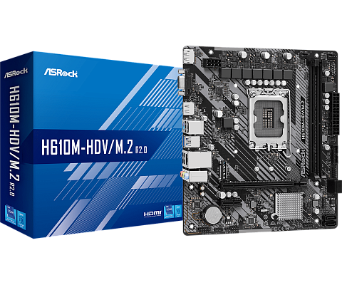 Материнская плата ASRock H610M-HDV/M.2 + D5
