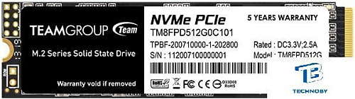 Накопитель SSD Team Group 512GB TM8FPD512G0C101