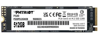 Накопитель SSD Patriot 512GB P320P512GM28