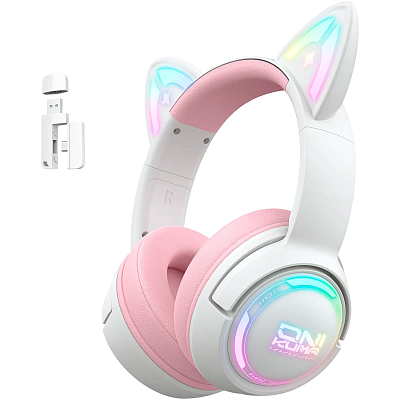 Наушники Onikuma GT838 White/Pink